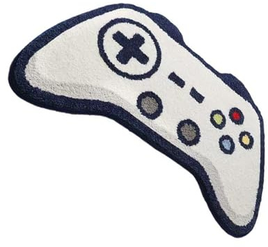 Alfombra de baño suave con controlador de juego, absorbente, antideslizante, para habitación de niños o baño, tapete de baño de videojuegos