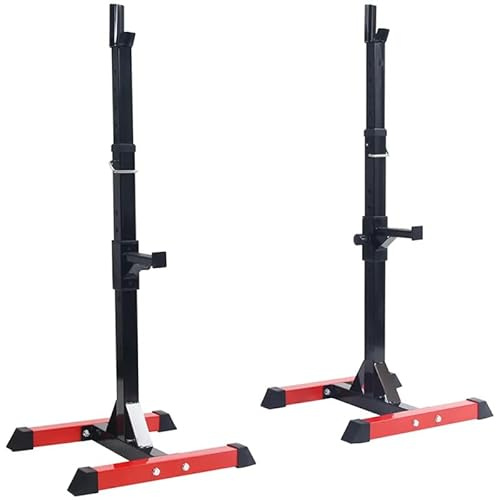 BodyTrain Adjustable Power Squat Rack Barbell Stands - 16 Height adjustments 106cm up to 170cm - 200kg MAX Load