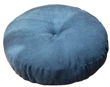 UJEDFHV Meditationskudde överdimensionerad rund sittdyna meditation golv sittkudde tatami barndynor matta puff soffa stol säng bil ryggkuddar (blå, rund 47 cm)