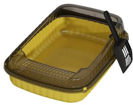 Zanthicia Cómoda Bandeja de Arena para Gatos con Parte Abierta y Marco Adicional Que satisface a los Gatitos de Interior y Garantiza un fácil Mantenimiento. Suministros