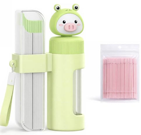 Teracimoha Nettoyant pour Piercing Oreille, 240 Pièces Lingettes Jetables pour Trou d'oreille, Fil de Nettoyage avec 50 Coton-Tiges, Kit de Nettoyage pour Nouveaux Piercings, Soins Post-Opératoires