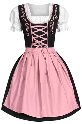 allemande grande pour femme tablier à col carré costume de fille de bière tenue traditionnelle élégante assortiment complet avec jupe volumineuse et corsage ajustable parfaite pour fête (XXXXL)