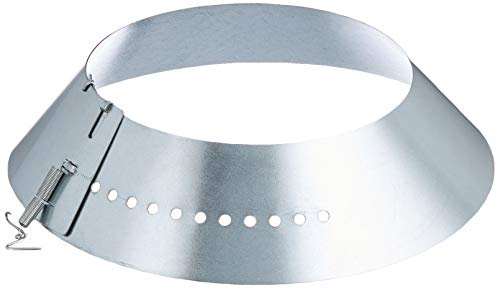 Kamino-Flam Steel Rosette Collar, Heat Resistant Senotherm Coating Chimney Rosette, Stove Pipe Rosette, Pipe Collar for Wood Burning Stoves, Fireplace Rosette EN 1856-2 Standard, Inner Diameter: Ø 120 mm, SB packing, Grey
