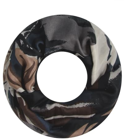 Majea Damen Loop Schal Schlauchschal Halstuch (880026) (braun 2)
