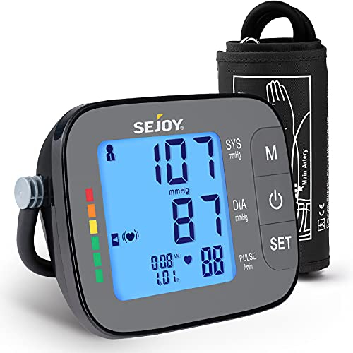 Blood Pressure Machine- Upper Arm Accurate Automatic Blood Pressure Monitors for Home Use& Adjustable Digital BP Cuff Kit Monitor- Backlit Display- 120 Sets Memory,USB Included