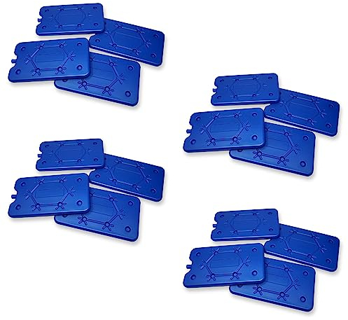 ToCi 16 x Kühlakku je 400 ml – Flache Kühlelemente für Kühltasche & Kühlbox - Dünne Kühlakkus BPA-frei & lebensmittelecht - Wiederverwendbare Kühlpads für Picknick, Reisen & Outdoor