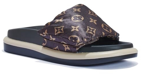 sole london LADIES WOMENS SUMMER FLATFORM STRAP SIDERS FASHION SIP ON SANDALS A BROWN 5