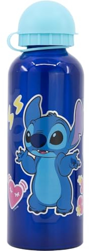 CARTOON Bouteille d'eau en aluminium avec tétine pour enfants de 560 ml (Stitch)