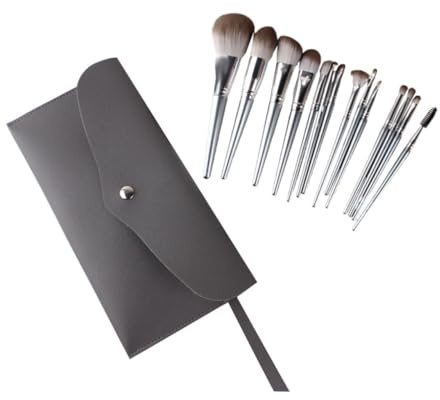 Ipetboom 14pièces Kit de Pinceaux Maquillage Multifonctions Fibres Synthétiques avec Pochette Couleur Aléatoire