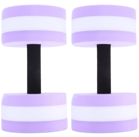 Totority Aquatic Dumbbells 2 Pcs Eva Foam Pool Fitness Barbells Lightweight Water Aerobic Exercise Dumbbells for Resistance Training Full Body Workout