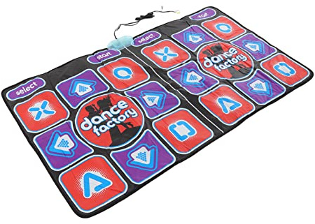 Hamwesh Tapis de Danse électronique, Antidérapant, Lumineux, Pliable, Interactif, Tapis de Danse avec Jeux de Musique, Flèches Clignotantes, Connexion TV pour Enfants et Adultes, Jeux TV, Exercice
