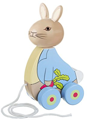 Peter Rabbit Pull Along Toy, Wooden - Early Development & Activity Toys, Baby Boy Gift, Toddler Girl, First Birthday - Official Licensed Peter Rabbit Gifts by Orange Tree Toys