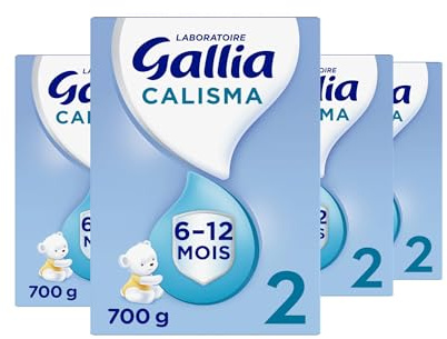 Laboratoire Gallia Calisma 2 - Lait bébé 2ème âge, Lait infantile de 6 à 12 mois, Lait en poudre pour bébé (Pack de 4x700g)