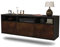 Dekati Lowboard Kansas City hängend (136x47x35cm) Korpus anthrazit matt - Front rostigen Industrie-Design - Push to Open