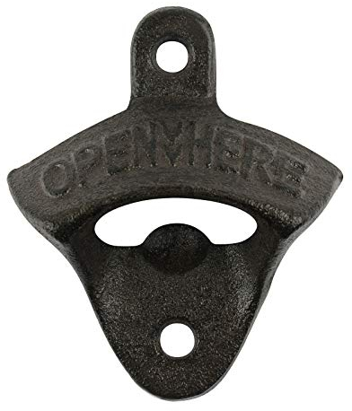 SMOQIO Flaschenöffner Wand, Flaschenöffner für Die Wand, für Innen Außen, Gusseisen 1 Stück