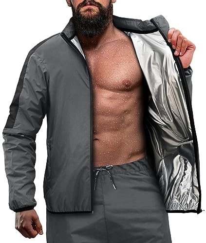 RDX Schwitzanzug, Fitness, reißfest, Trainingsanzug, Saunaanzug, Schwitzweste, Gewichtsverlust, Hose, Laufen, Cardio, Sport, Jacke, Kleidung, Männer und Frauen
