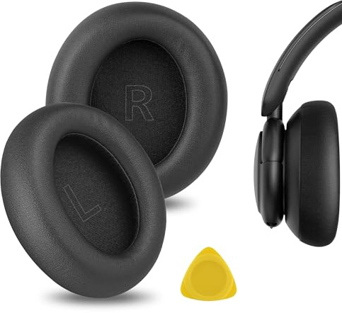Geekria Ersatz-Ohrpolster kompatibel mit Anker Soundcore Life Q30, Life Q35 Kopfhörer, Ohrkissen (Schwarz)