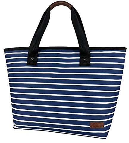 Yuzerfortalbe Large Cooler Bag Insulated Blue 30can 18L,Leakproof Soft Coolers Insulated Tote Bag, Reusable Grocery Bag ，Lunch Box Lunch Bag for Picnic Beach Camping.
