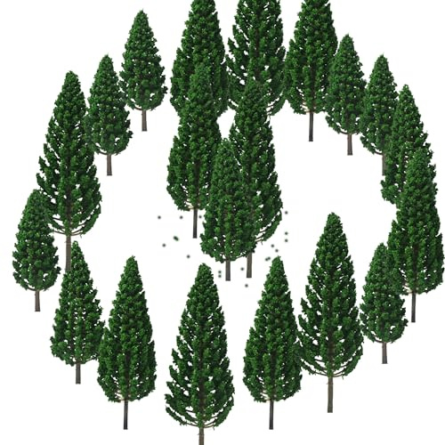 Wenrou 24 Pezzi Alberi Modello, Naturale Miniatura Albero, Miniatura Alberi Treno, Modello Alberi in Miniatura, per Il Paesaggio Fai da Te, Il Tavolo di Sabbia, La Costruzione di Modelli di Alberi
