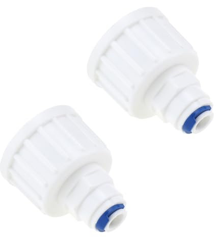 ECSiNG Lot de 2 connecteurs BSP femelle de 1,9 cm vers connecteur de robinet de 6,35 mm RO droit connecteur rapide pour tuyau d'arrosage osmose inverse RO système d'eau