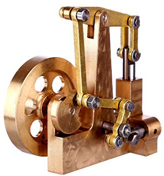 CreativeBlocker Dampfmaschine Modell Erwachsen - Mini Metall Motor Modell, Kupfer Dampfmaschine Funktionsfähig, Vertikaler Typ, Wissenschaft Geschenk