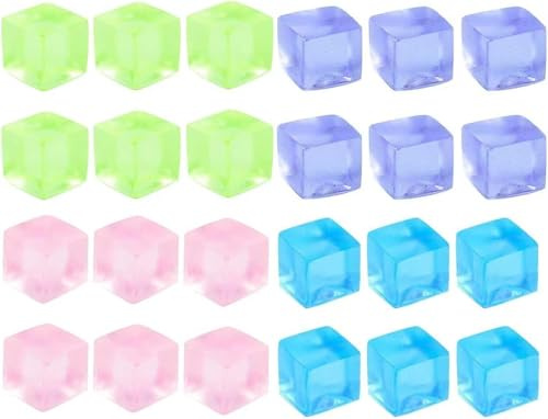24Pcs Stress Balls for Adults, Ice Cube Fidget Balls, Squeeze Cubes Ball, Valentines Gifts, Birthday Stress Balls Bulk Gifts