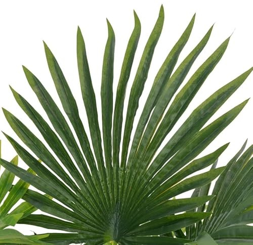 Elegans, konstpalm med kruka grön 70 cm – konstgjord växt av plast och trä för vardagsrum, kontor och balkong – lättskött dekoration – realistisk design