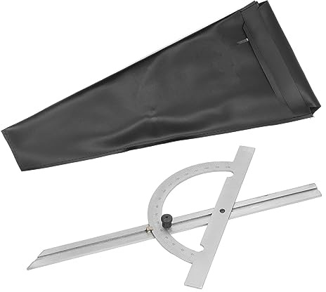 Baxnore Transportador de carpintería Regla de ángulo de alta precisión de acero al carbono ajustable 200 mm x 400 mm para carpinteros maquinistas aficionados a la carpintería estud