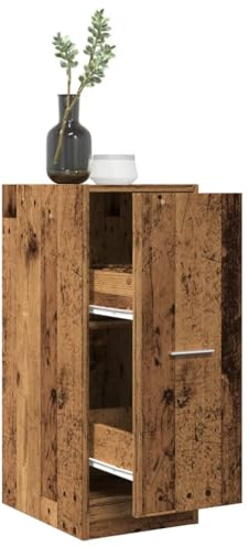 Mokuyary Armario farmacéutico con aspecto de madera envejecida, 30 x 41 x 77,5 cm, material de madera, para medicamentos