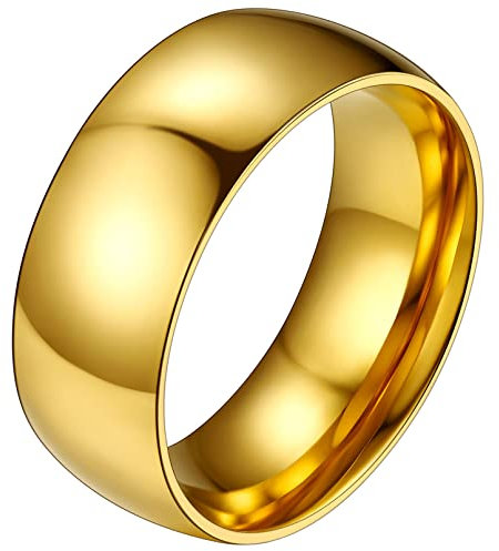 FaithHeart kvinnor män fingerring personlig 2 mm/4 mm/6 mm/8 mm stapelbar ring band ring högpolerad fotledsring midi fingerring förlorningsring vigselring för vän flickvän par, Metall, Ingen ädelsten