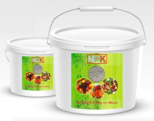 NPK ORO NUTRE FINO A TRE MESI (azoto fosforo potassio) SUPER CONCIME UNIVERSALE 15/15/15 In pratico secchio rigido richiudibile - - (Secchio 15 KG)
