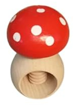 Chinchilla® Casse-Noix Mouche Champignon | Casse-Noix Robuste | Casse-Noix Facile | Design Traditionnel et longévité | Bois de hêtre de Haute qualité 12x5 cm