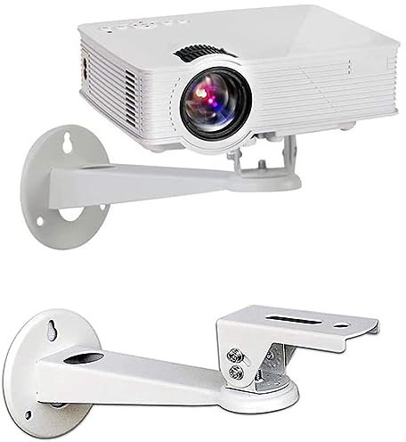 Goshyda Mini Projector Wall Mount, Projector Hanger Security Camera Mounting Bracket, 360° Rotation Aluminum Alloy Shock Resistant Projector Stand