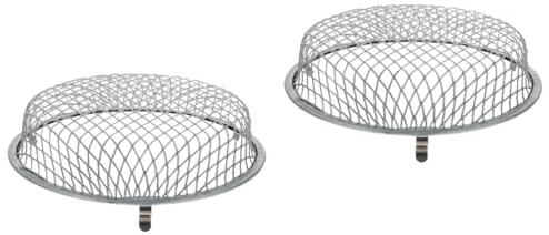 INOOMP Abat-Jour Inox Pour Lampe Chauffante Reptile 5.51X5.51X2.36In Protection Anti-Brûlure Accessoire Terrarium Sécurisé Facile À Installer Lot De 2