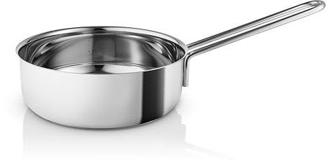 Eva Trio | Stainless Steel Sauteuse 20 cm |Ideal zum schnellen Braten und Sautieren. Durch die tiefen Seiten eignet sich die Sauteuse auch für die Zubereitung von Saucen und Eintöpfen | Polished steel