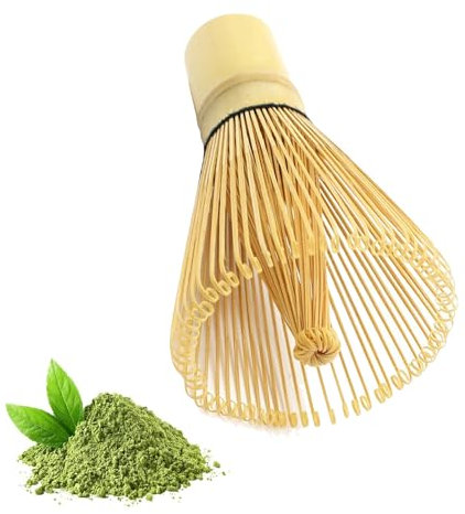 EVDZNA Matcha Bambus Schneebesen, Japanischer Teezeremonie Schneebesen, Bambus Material, Handarbeit, 10,7 x 5,7 cm/4,21 x 2,24 in
