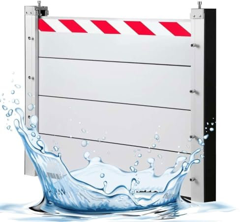Barrera contra Inundaciones Muro De Retención De Agua del Portal De Aleación De Aluminio Ataguía De Control De Inundaciones En Entrada(Outdoor,120 * 20cm)