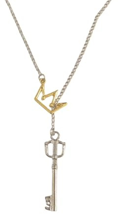 QKEOISUD Sora Keyblade - Collana con ciondolo a forma di arma a tema regno, in acciaio inox, con lama dimenticata, idea regalo per fan, 0, Acciaio inossidabile, Nessuna pietra preziosa