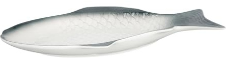 ARTSEWPLY Plato de con Forma de Pescado Verde Oscuro para Cocción al Vapor Bandeja Decorativa Ligera y Compacta para Comidas Saludables y Presentación Elegante