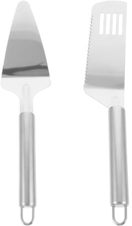 Gatuida Pale per Pizza in Acciaio Inossidabile 2 Pezzi Spatola per Dolci Ergonomica Utensili da Cucina Resistenti e Pratici Foro per Appendere per Forno e Preparazioni in Casa