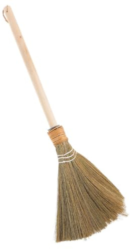 ARTIBETTER Handwoven Corn Broom 64cm Detachable Wooden Handle Soft Brush for Versatile Household Dust Sweeping
