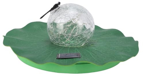 Lampe Solaire Flottante à LED pour Piscine avec Décoration de Libellule – Éclairage Durable et Sûr pour Jardin, étang, Cour – Comprend 1 X Lampe Solaire Flottante, 1 X Libellule (Grand)