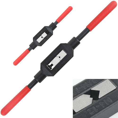 2Pcs Adjustable Tap Wrench Handle - 3/16-1/2(M4-M12),1/16-1/4(M1-M8)