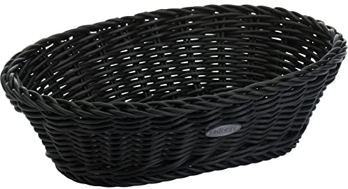 Westmark Mehrzweck-Korb, Geeignet für Hotel und Gastronomie, Oval, ca. 23,5 x 16 x 6,5 cm, Synthetik Faser, Saleen Edition: Coolorista, Schwarz, 02087319101