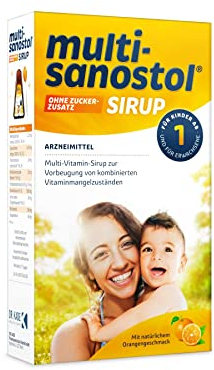 Multi-Sanostol ohne Zuckerzusatz: Multivitaminpräparat für Kinder ab 1 Jahr zur Vorbeugung von kombinierten Vitaminmangelzuständen, 260g