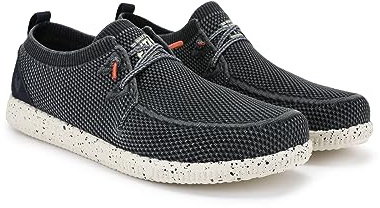 WALK IN PITAS | WP150 WALLABI Fly Washed | Mocassins pour Hommes | Chaussures Bateau | Slipon Loafers | Baskets d'été | Sneakers | Pantoufles d’été | Chaussures de PITAS | Marine 42