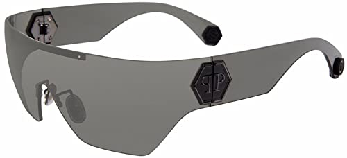 Philipp Plein Damen SPP029M Sonnenbrille, TOTAL Shiny Gun, 99