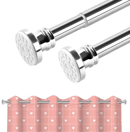 BreeRainz Tringle télescopique pour rideau (65-157 cm) - Sans perçage - Barre de serrage pour salle de bain, armoire, garde-robe, cuisine, balcon - Acier inoxydable