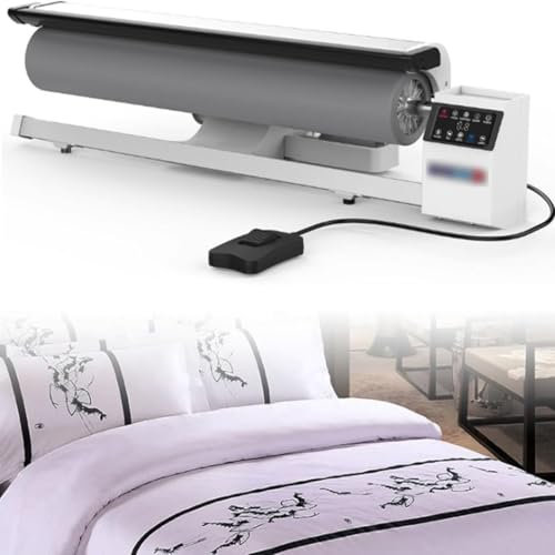 Presse à Vapeur Rotative Professionnelle - Machine à Repasser à Vapeur Continue Avec Pédale, Pour Un Repassage Efficace Du Linge, Des Draps Et Plus Encore