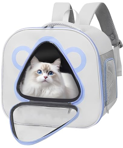 Mochila para gatos, mochila para perros, mochila para perros pequeños, gatos, bolsa de transporte para mascotas de hasta 10 kg, portátil y plegable, bolsa de gato transpirable, bolsa para perros para